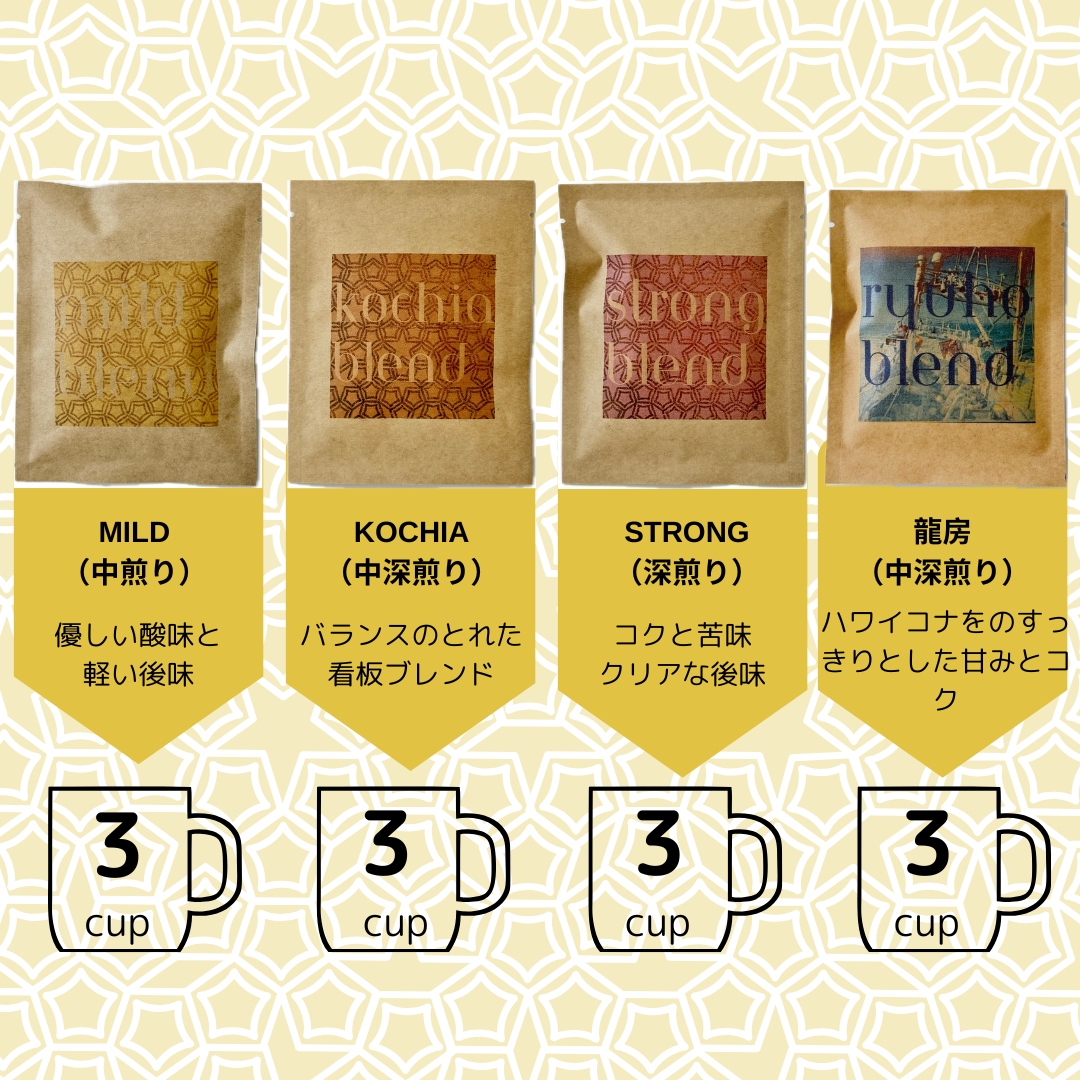 ギフトセットD（ドリップバッグ12パック） | Kochia 自家焙煎珈琲豆や